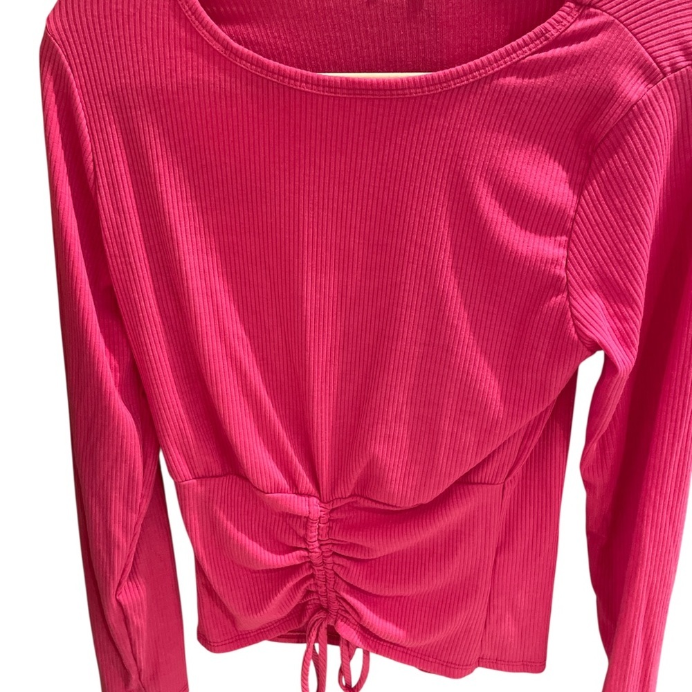 Pink Long Sleeve Ruched Top - Picture 3 of 5